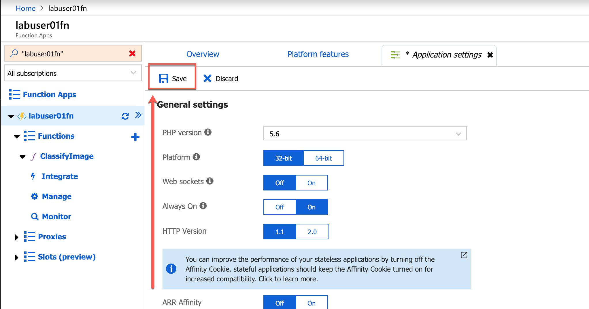 Adding application settings