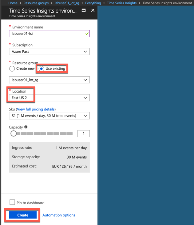 Create Time Series Insights Submit_