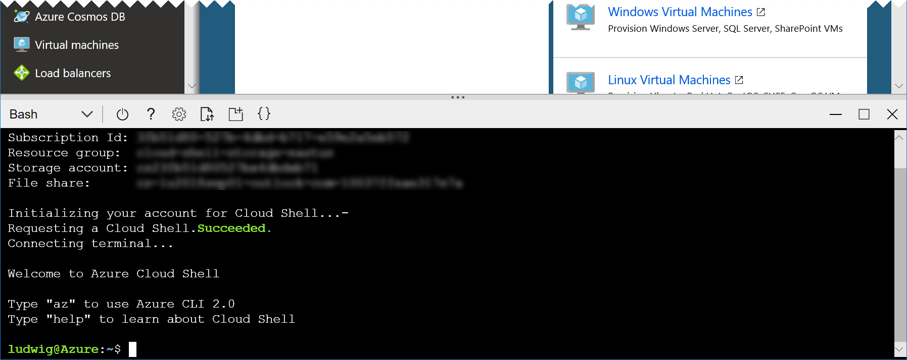 Ready Azure Cloud Shell