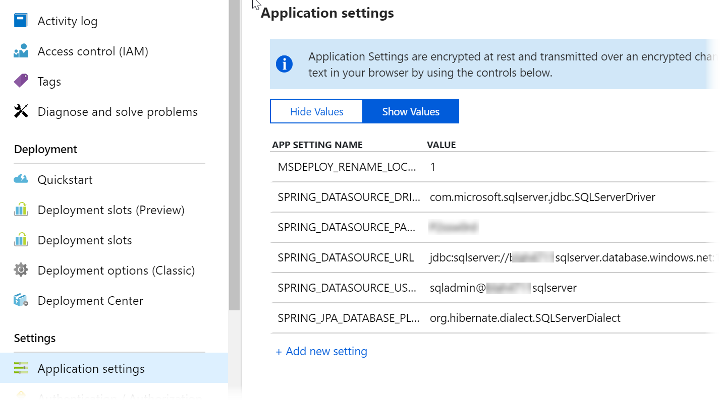 Application Settings